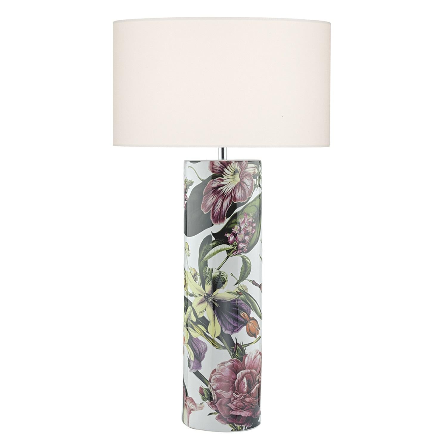 Floral table deals lamp