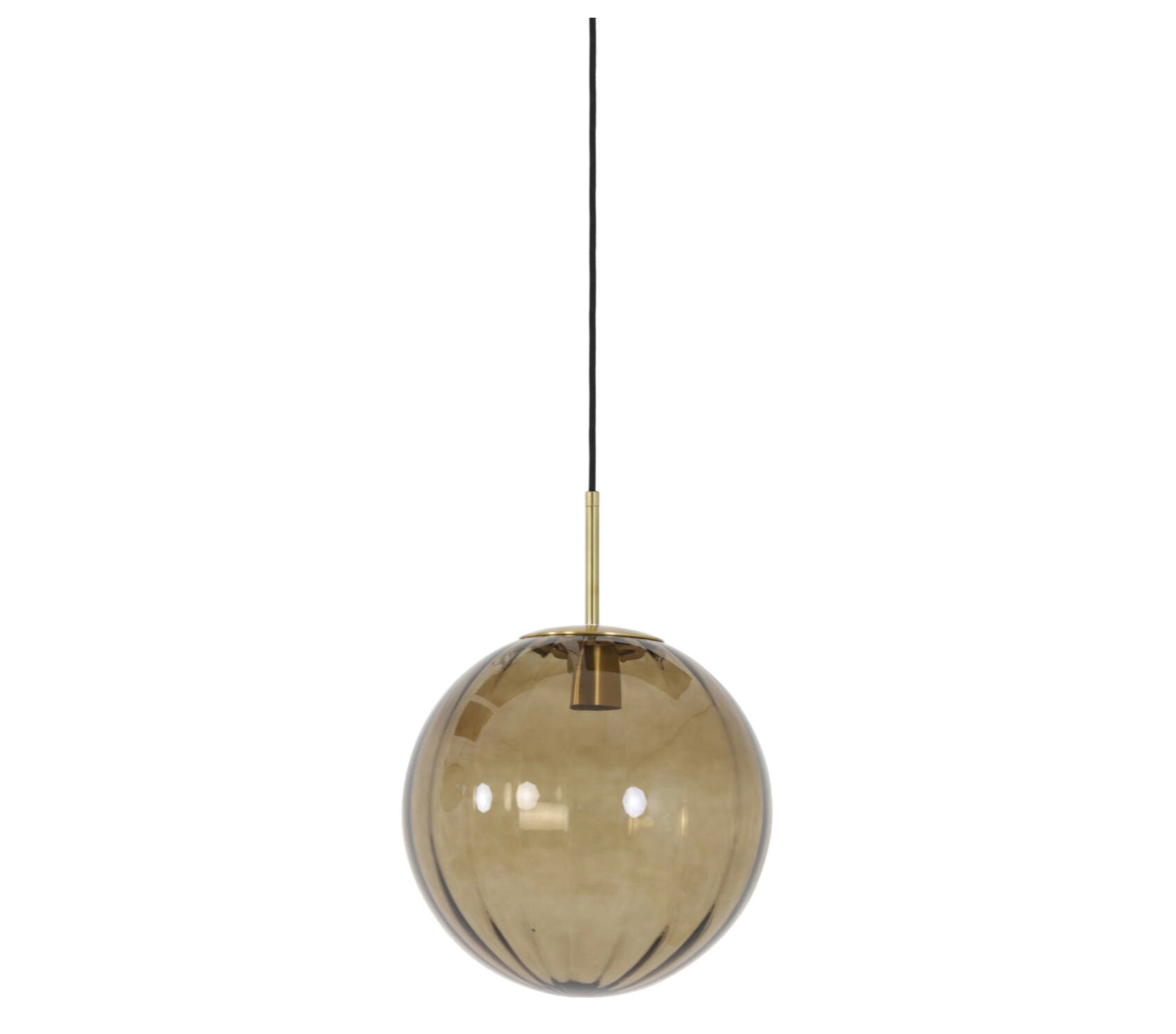 MAGDALA brown glass and gold ceiling pendant