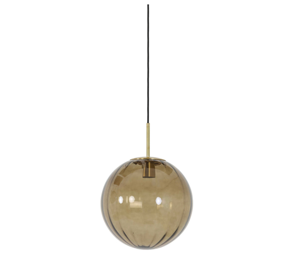 MAGDALA brown glass and gold ceiling pendant