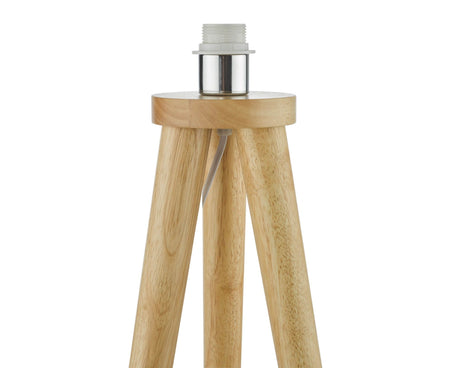 Ivor Tripod Floor Lamp Light Oak Base Only