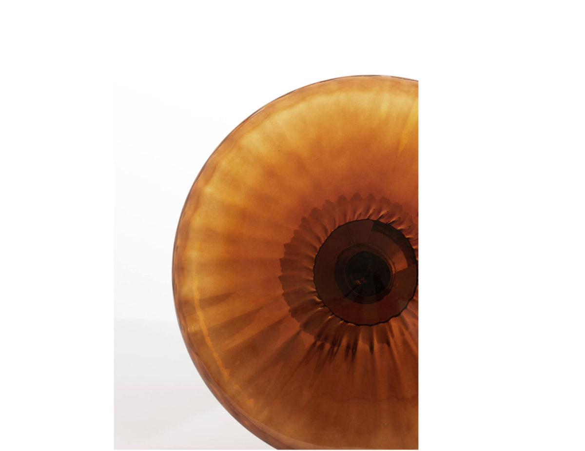 Table lamp Ø40x53 cm PLEAT glass brown+gold