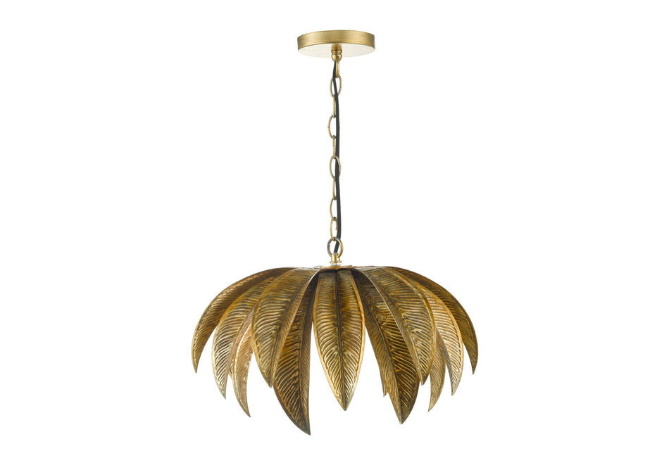 Cara 1 Light Pendant Antique Gold