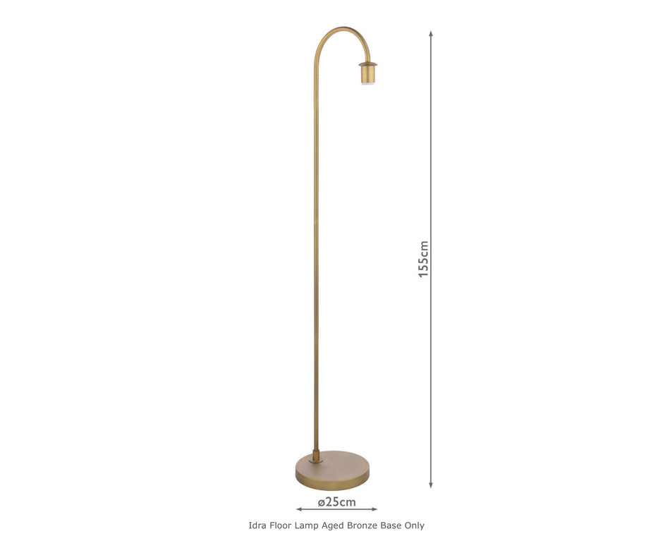 Idra Floor Lamp Aged Bronze Base Only