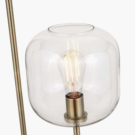 Florence Black Metal and Glass Floor Lamp