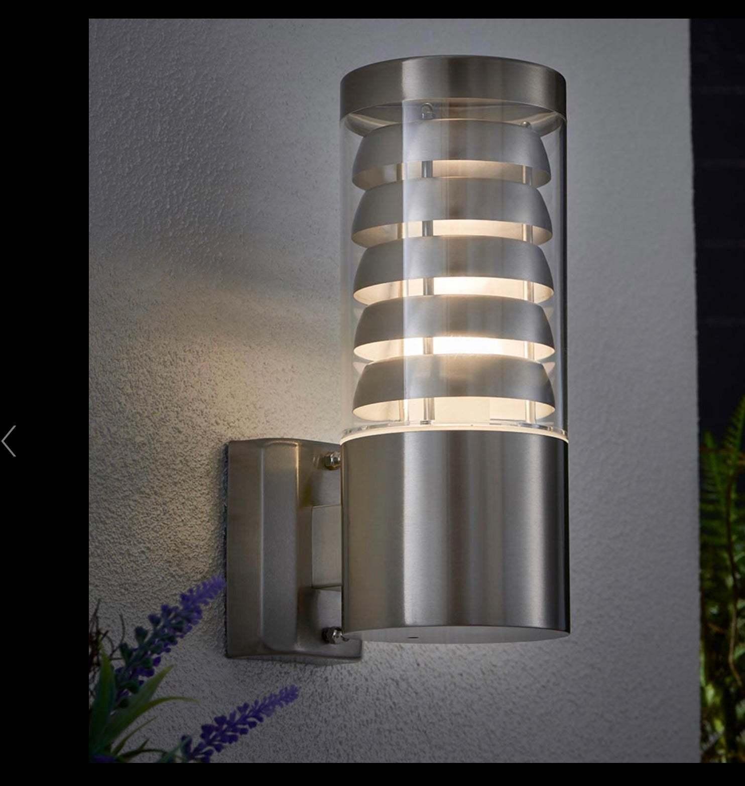 Tango IP44 Stainless steel outdoor wall light/ exterior lamp