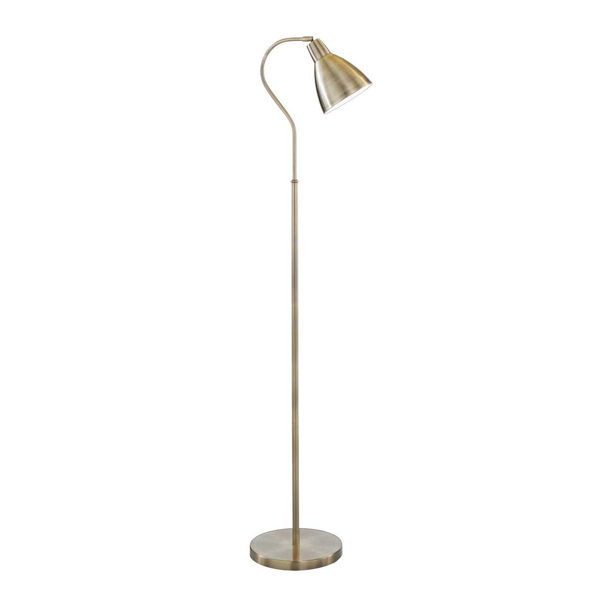 Adjustable Floor Lamp - Antique Brass - 1Xe27