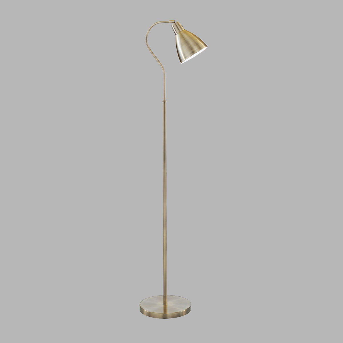 Adjustable Floor Lamp - Antique Brass - 1Xe27