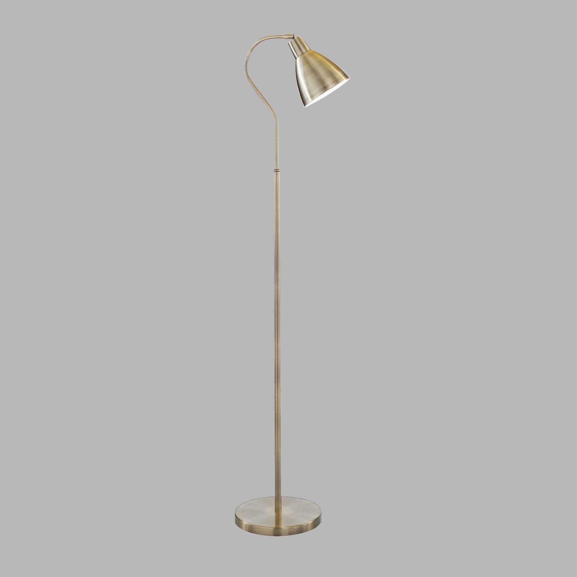 Adjustable Floor Lamp - Antique Brass - 1Xe27